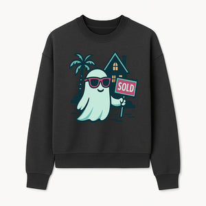 Cool Ghost Realtor T-Shirt | Sold Home Design | Fun Halloween Graphic Tee | Unique Gift for Real Estate Agents & Ghost Lovers - Sweatshirt 1758332991493.jpg