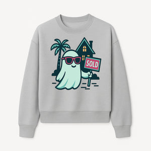 Cool Ghost Realtor T-Shirt | Sold Home Design | Fun Halloween Graphic Tee | Unique Gift for Real Estate Agents & Ghost Lovers - Sweatshirt 1758332991790.jpg
