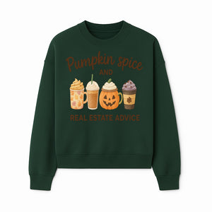 Pumpkin Spice and Real Estate Advice Art Print - Fall Decor, Coffee Lovers Gift, Home Buying Tips, Whimsical Wall Art - Sweatshirt 1758332992159.jpg