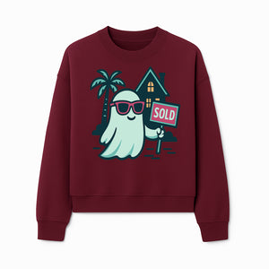 Cool Ghost Realtor T-Shirt | Sold Home Design | Fun Halloween Graphic Tee | Unique Gift for Real Estate Agents & Ghost Lovers - Sweatshirt 1758332992223.jpg