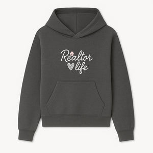 Realtor Life Neon Sign - Modern Home Lover Decor, Real Estate Agent Gift, Inspirational Wall Art for Realtors, Housewarming - Hoodie 1758332992266.jpg