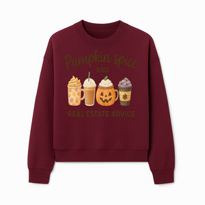 Pumpkin Spice and Real Estate Advice Art Print - Fall Decor, Coffee Lovers Gift, Home Buying Tips, Whimsical Wall Art - Sweatshirt 1758332992724.jpg