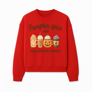 Pumpkin Spice and Real Estate Advice Art Print - Fall Decor, Coffee Lovers Gift, Home Buying Tips, Whimsical Wall Art - Sweatshirt 1758332993023.jpg