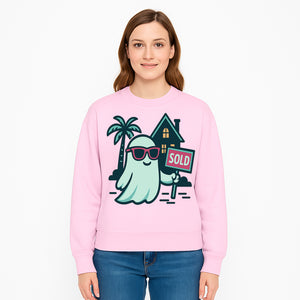 Cool Ghost Realtor T-Shirt | Sold Home Design | Fun Halloween Graphic Tee | Unique Gift for Real Estate Agents & Ghost Lovers - Sweatshirt 1758332994113.jpg