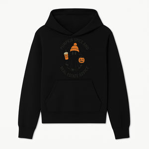 Pumpkin Spice and Real Estate Advice Ghost Halloween Design T-Shirt or Mug, Cute Fall Apparel and Gifts for Realtors - Hoodie 1758332994126.jpg