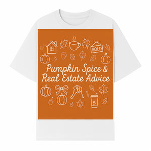 Pumpkin Spice & Real Estate Advice Art Print | Fall Home Decor | Cozy Autumn Aesthetic | Realtor Gift Idea - T-shirt 1758332994538.jpg