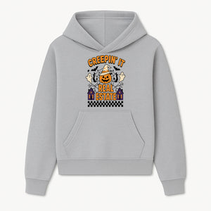 Creepin' It Real Estate Halloween Shirt with Pumpkin, Ghosts, and Bats for Spooky Fun and Real Estate Lovers - Hoodie 1758332994572.jpg