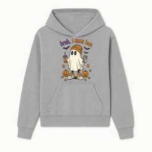 Funny Ghost Halloween T-shirt - Bruh, I Mean Boo with Candy Pumpkins and Bats, Cute Fall Vibes For Trick or Treating - Hoodie 1758332994646.jpg