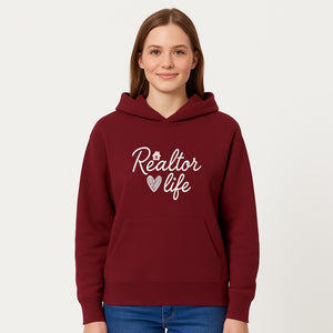 Realtor Life Neon Sign - Modern Home Lover Decor, Real Estate Agent Gift, Inspirational Wall Art for Realtors, Housewarming - Hoodie 1758332994907.jpg
