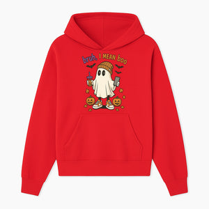 Funny Ghost Halloween T-shirt - Bruh, I Mean Boo with Candy Pumpkins and Bats, Cute Fall Vibes For Trick or Treating - Hoodie 1758332995409.jpg