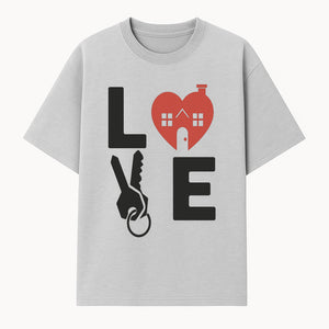 Love Key Home Decor Sign | Heart with House & Key Design | Unique Wall Art for Homeowners | Gift for Newlyweds or Couples - T-shirt 1758332995880.jpg
