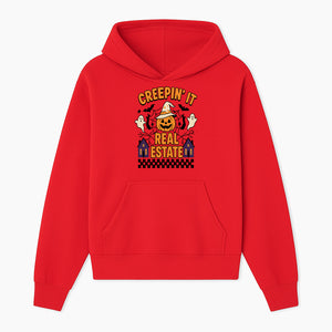 Creepin' It Real Estate Halloween Shirt with Pumpkin, Ghosts, and Bats for Spooky Fun and Real Estate Lovers - Hoodie 1758332996023.jpg