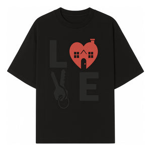 Love Key Home Decor Sign | Heart with House & Key Design | Unique Wall Art for Homeowners | Gift for Newlyweds or Couples - T-shirt 1758332996054.jpg