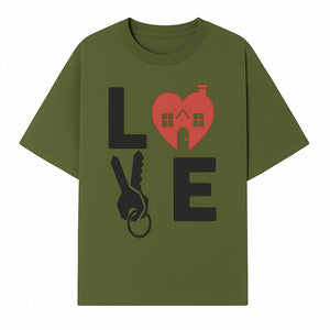 Love Key Home Decor Sign | Heart with House & Key Design | Unique Wall Art for Homeowners | Gift for Newlyweds or Couples - T-shirt 1758332996325.jpg