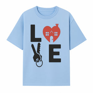 Love Key Home Decor Sign | Heart with House & Key Design | Unique Wall Art for Homeowners | Gift for Newlyweds or Couples - T-shirt 1758332996610.jpg