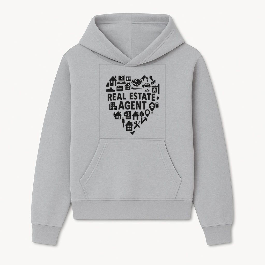 Real Estate Agent Heart Design - Office Decor, Realtor Gifts, Home Buying Icons, Professional Agent Merchandise - Hoodie 1758332996659.jpg