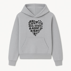 Real Estate Agent Heart Design - Office Decor, Realtor Gifts, Home Buying Icons, Professional Agent Merchandise - Hoodie 1758332996659.jpg
