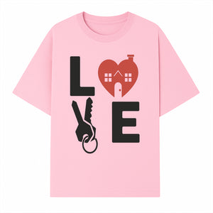 Love Key Home Decor Sign | Heart with House & Key Design | Unique Wall Art for Homeowners | Gift for Newlyweds or Couples - T-shirt 1758332996742.jpg