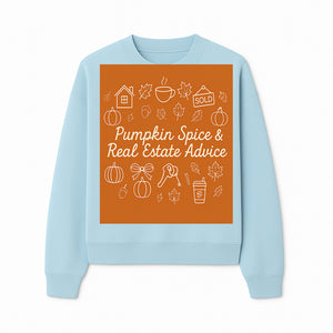 Pumpkin Spice & Real Estate Advice Art Print | Fall Home Decor | Cozy Autumn Aesthetic | Realtor Gift Idea - Sweatshirt 1758332996860.jpg