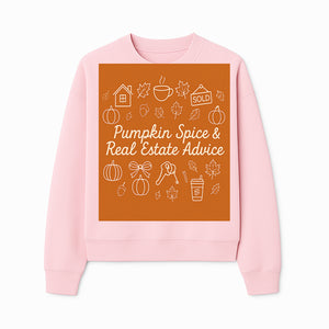 Pumpkin Spice & Real Estate Advice Art Print | Fall Home Decor | Cozy Autumn Aesthetic | Realtor Gift Idea - Sweatshirt 1758332996989.jpg