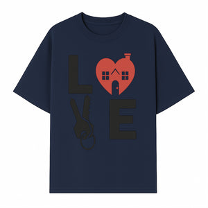 Love Key Home Decor Sign | Heart with House & Key Design | Unique Wall Art for Homeowners | Gift for Newlyweds or Couples - T-shirt 1758332997010.jpg