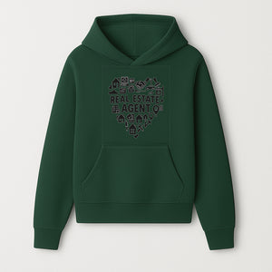 Real Estate Agent Heart Design - Office Decor, Realtor Gifts, Home Buying Icons, Professional Agent Merchandise - Hoodie 1758332997129.jpg