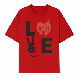 Love Key Home Decor Sign | Heart with House & Key Design | Unique Wall Art for Homeowners | Gift for Newlyweds or Couples - T-shirt 1758332997171.jpg