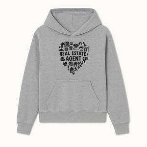 Real Estate Agent Heart Design - Office Decor, Realtor Gifts, Home Buying Icons, Professional Agent Merchandise - Hoodie 1758332997283.jpg