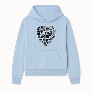 Real Estate Agent Heart Design - Office Decor, Realtor Gifts, Home Buying Icons, Professional Agent Merchandise - Hoodie 1758332997428.jpg