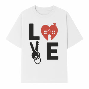 Love Key Home Decor Sign | Heart with House & Key Design | Unique Wall Art for Homeowners | Gift for Newlyweds or Couples - T-shirt 1758332997483.jpg