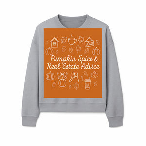 Pumpkin Spice & Real Estate Advice Art Print | Fall Home Decor | Cozy Autumn Aesthetic | Realtor Gift Idea - Sweatshirt 1758332997570.jpg