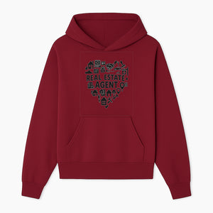 Real Estate Agent Heart Design - Office Decor, Realtor Gifts, Home Buying Icons, Professional Agent Merchandise - Hoodie 1758332997758.jpg