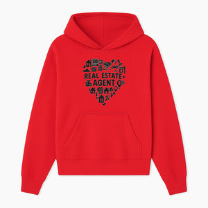 Real Estate Agent Heart Design - Office Decor, Realtor Gifts, Home Buying Icons, Professional Agent Merchandise - Hoodie 1758332998031.jpg