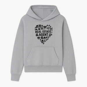 Real Estate Agent Heart Design - Office Decor, Realtor Gifts, Home Buying Icons, Professional Agent Merchandise - Hoodie 1758332998171.jpg