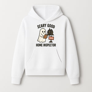 Scary Good Home Inspector Ghost Graphic Tee - Fun Halloween Real Estate Shirt for Inspectors & Home Buyers - Hoodie 1758332998799.jpg