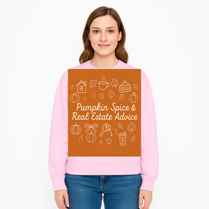 Pumpkin Spice & Real Estate Advice Art Print | Fall Home Decor | Cozy Autumn Aesthetic | Realtor Gift Idea - Sweatshirt 1758332998993.jpg