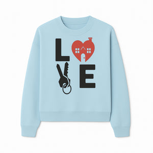 Love Key Home Decor Sign | Heart with House & Key Design | Unique Wall Art for Homeowners | Gift for Newlyweds or Couples - Sweatshirt 1758332999554.jpg