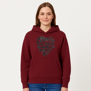 Real Estate Agent Heart Design - Office Decor, Realtor Gifts, Home Buying Icons, Professional Agent Merchandise - Hoodie 1758332999577.jpg