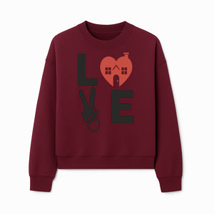 Love Key Home Decor Sign | Heart with House & Key Design | Unique Wall Art for Homeowners | Gift for Newlyweds or Couples - Sweatshirt 1758332999836.jpg