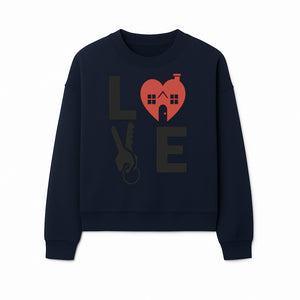 Love Key Home Decor Sign | Heart with House & Key Design | Unique Wall Art for Homeowners | Gift for Newlyweds or Couples - Sweatshirt 1758332999972.jpg