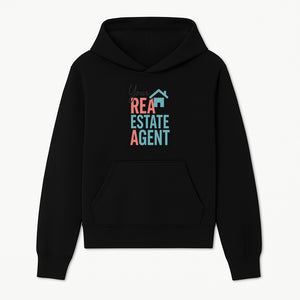 Customizable Real Estate Agent Sign - Personalized Your Realtor Signage with House Icon, Ideal for Marketing your Real Estate Business - Hoodie 1758333000091.jpg