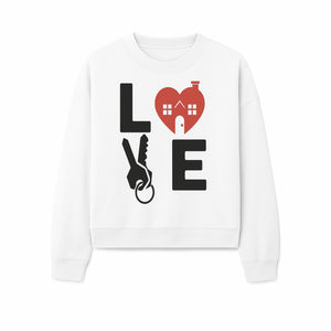 Love Key Home Decor Sign | Heart with House & Key Design | Unique Wall Art for Homeowners | Gift for Newlyweds or Couples - Sweatshirt 1758333000446.jpg