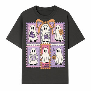 Halloween Ghost Stamp Set, Cute Spooky Stickers, Trick or Treat Decor, Happy Haunting Design, Festive Party Supplies - T-shirt 1758333001350.jpg