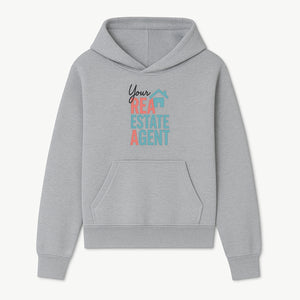 Customizable Real Estate Agent Sign - Personalized Your Realtor Signage with House Icon, Ideal for Marketing your Real Estate Business - Hoodie 1758333001587.jpg