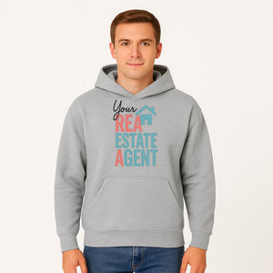 Customizable Real Estate Agent Sign - Personalized Your Realtor Signage with House Icon, Ideal for Marketing your Real Estate Business - Hoodie 1758333002862.jpg