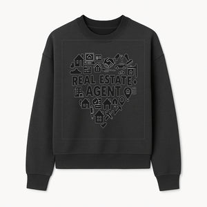 Real Estate Agent Heart Design - Office Decor, Realtor Gifts, Home Buying Icons, Professional Agent Merchandise - Sweatshirt 1758333003215.jpg