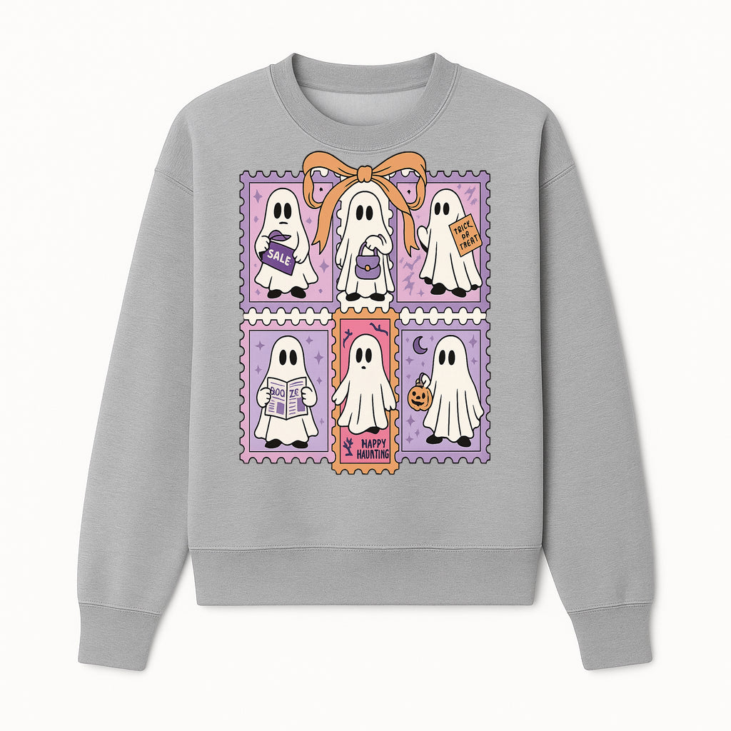 Halloween Ghost Stamp Set, Cute Spooky Stickers, Trick or Treat Decor, Happy Haunting Design, Festive Party Supplies - Sweatshirt 1758333004147.jpg