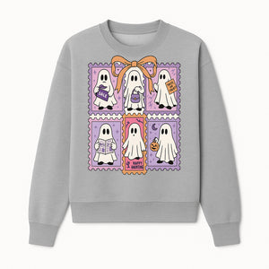 Halloween Ghost Stamp Set, Cute Spooky Stickers, Trick or Treat Decor, Happy Haunting Design, Festive Party Supplies - Sweatshirt 1758333004147.jpg