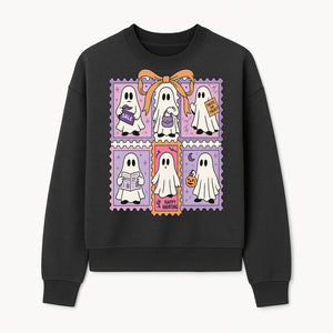 Halloween Ghost Stamp Set, Cute Spooky Stickers, Trick or Treat Decor, Happy Haunting Design, Festive Party Supplies - Sweatshirt 1758333004456.jpg