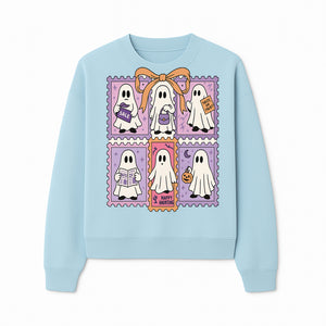 Halloween Ghost Stamp Set, Cute Spooky Stickers, Trick or Treat Decor, Happy Haunting Design, Festive Party Supplies - Sweatshirt 1758333004834.jpg